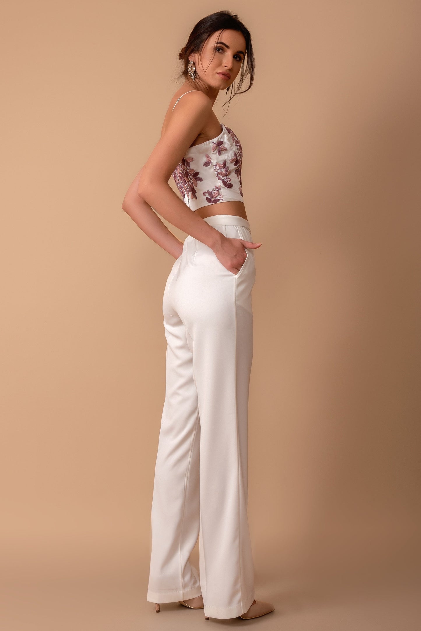 Bow-Tie Wide Leg Pants
