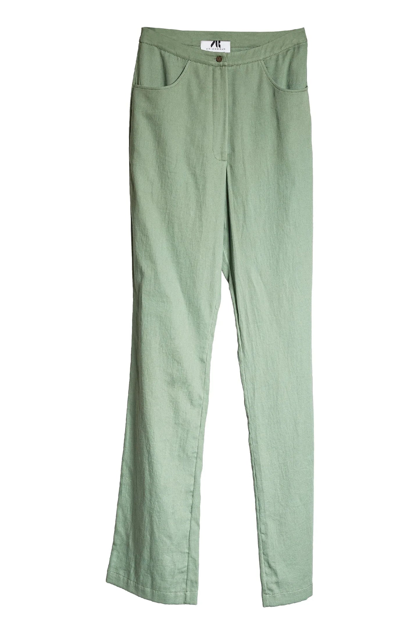 Olive lounge pants product ghost view - Anjum Khan