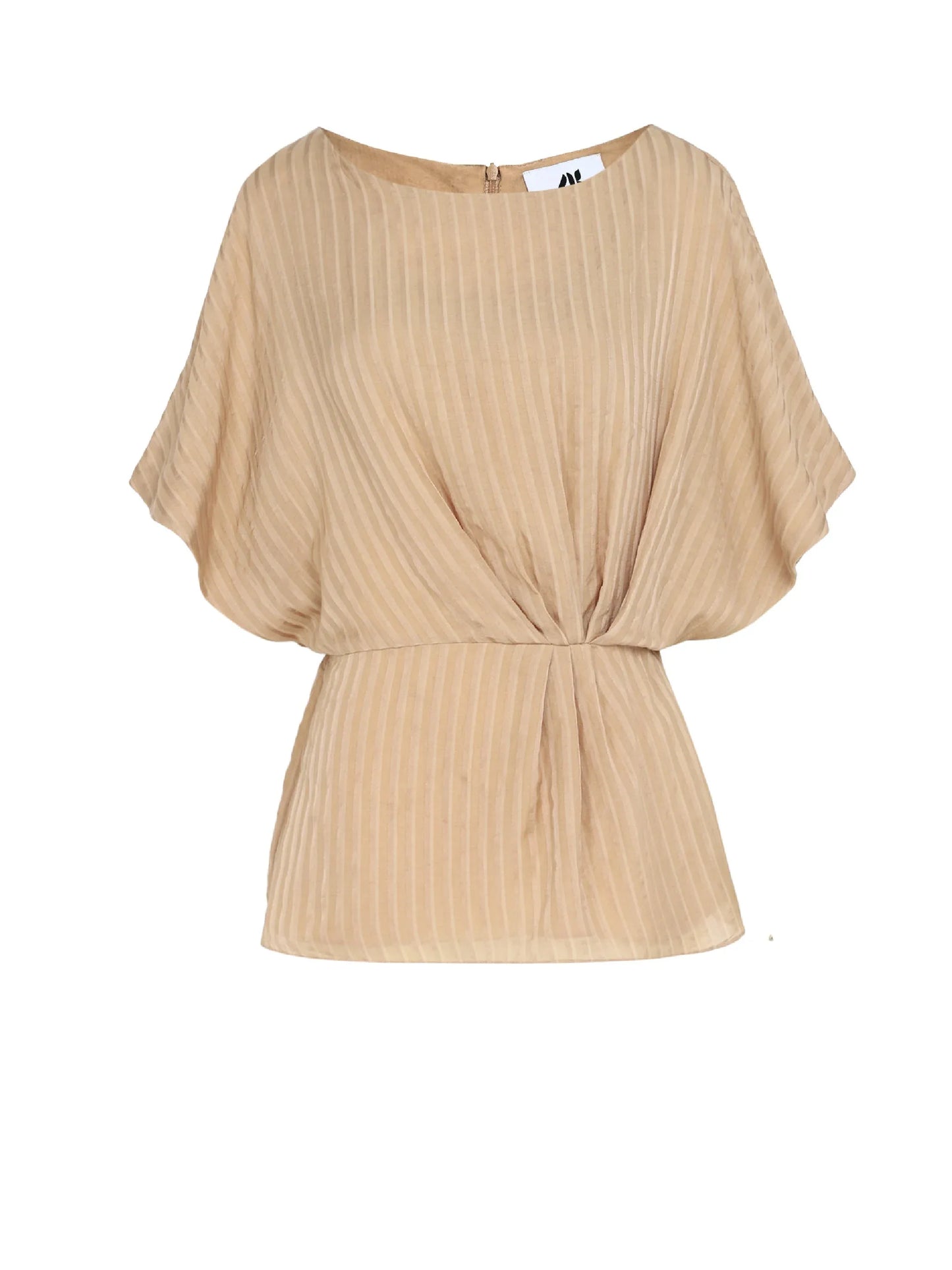 Women's striped drape top in eco-friendly fabric – Anjum Khan