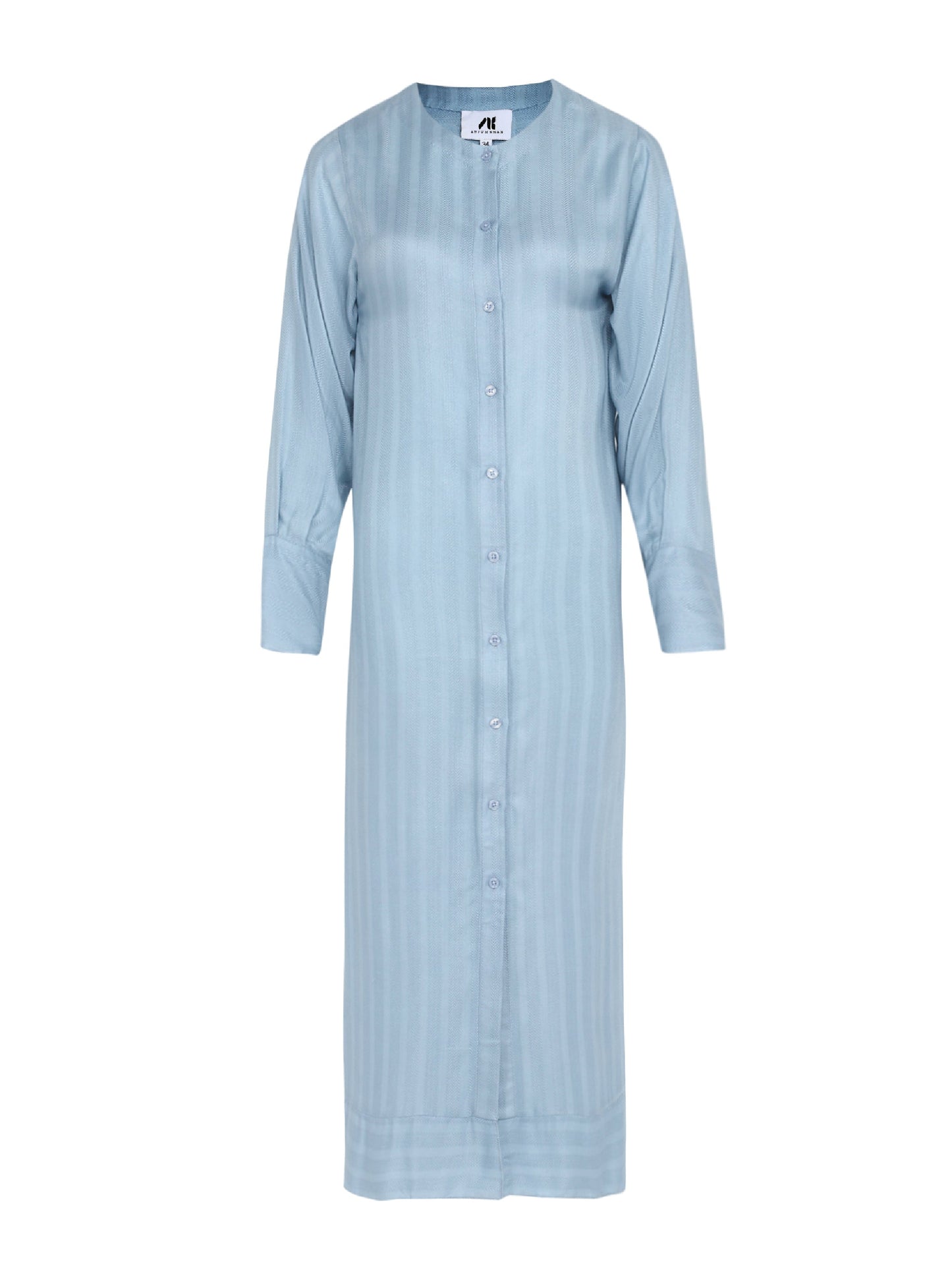 Sustainable cotton striped long dress – a wardrobe essential.