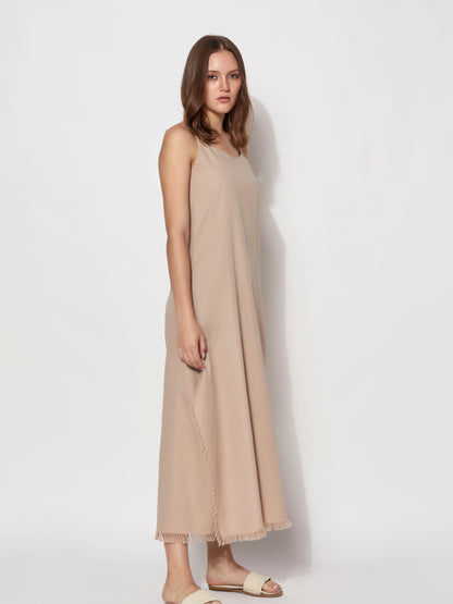 Asymmetric Fringed Dress