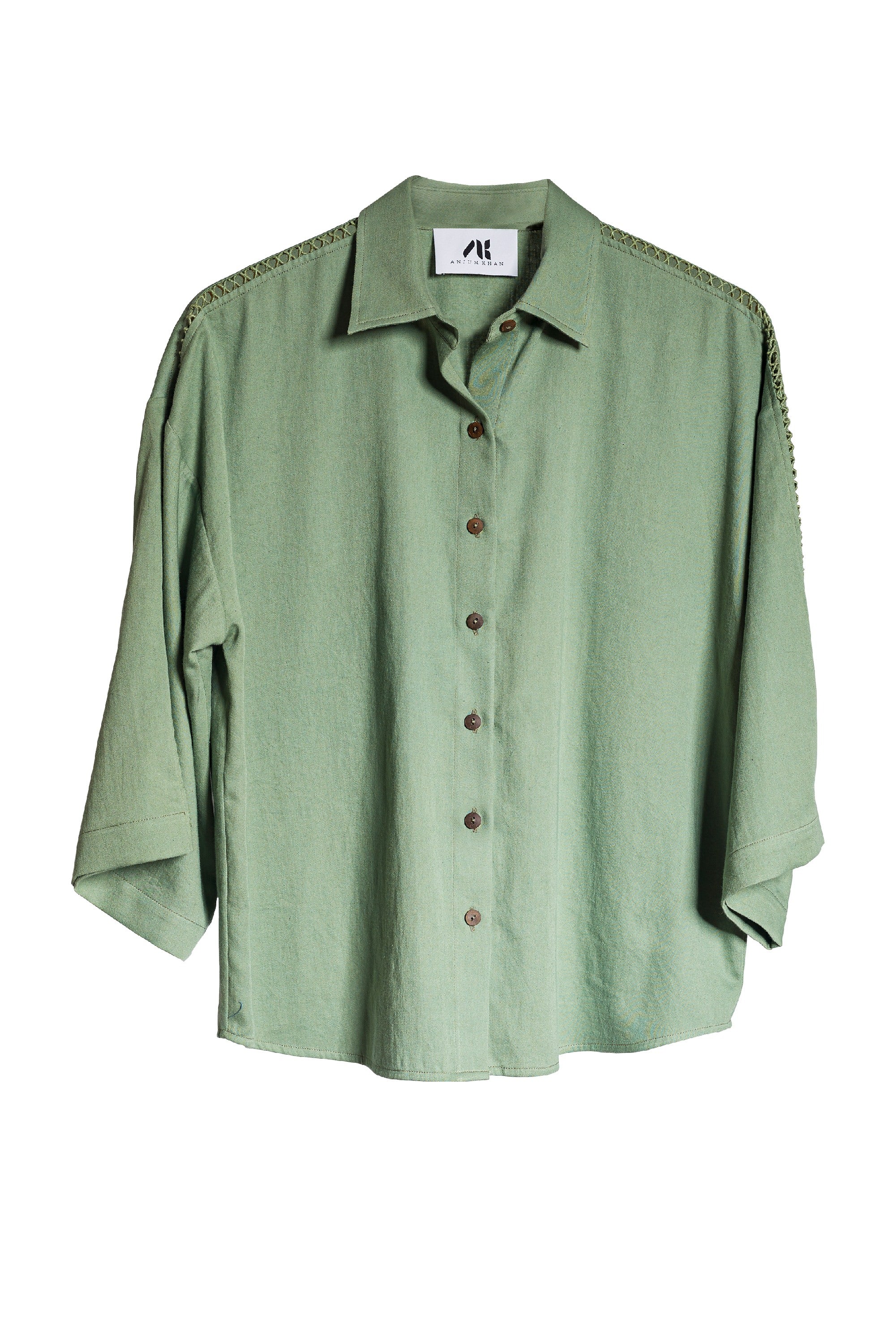 Buy Olive Shirts For Women Online | ANJUM KHAN