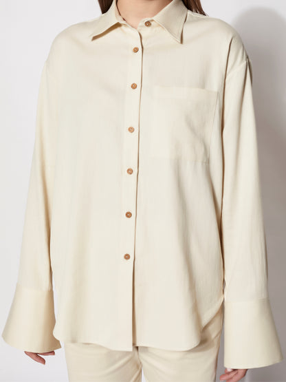 Natural Collared Long Shirt