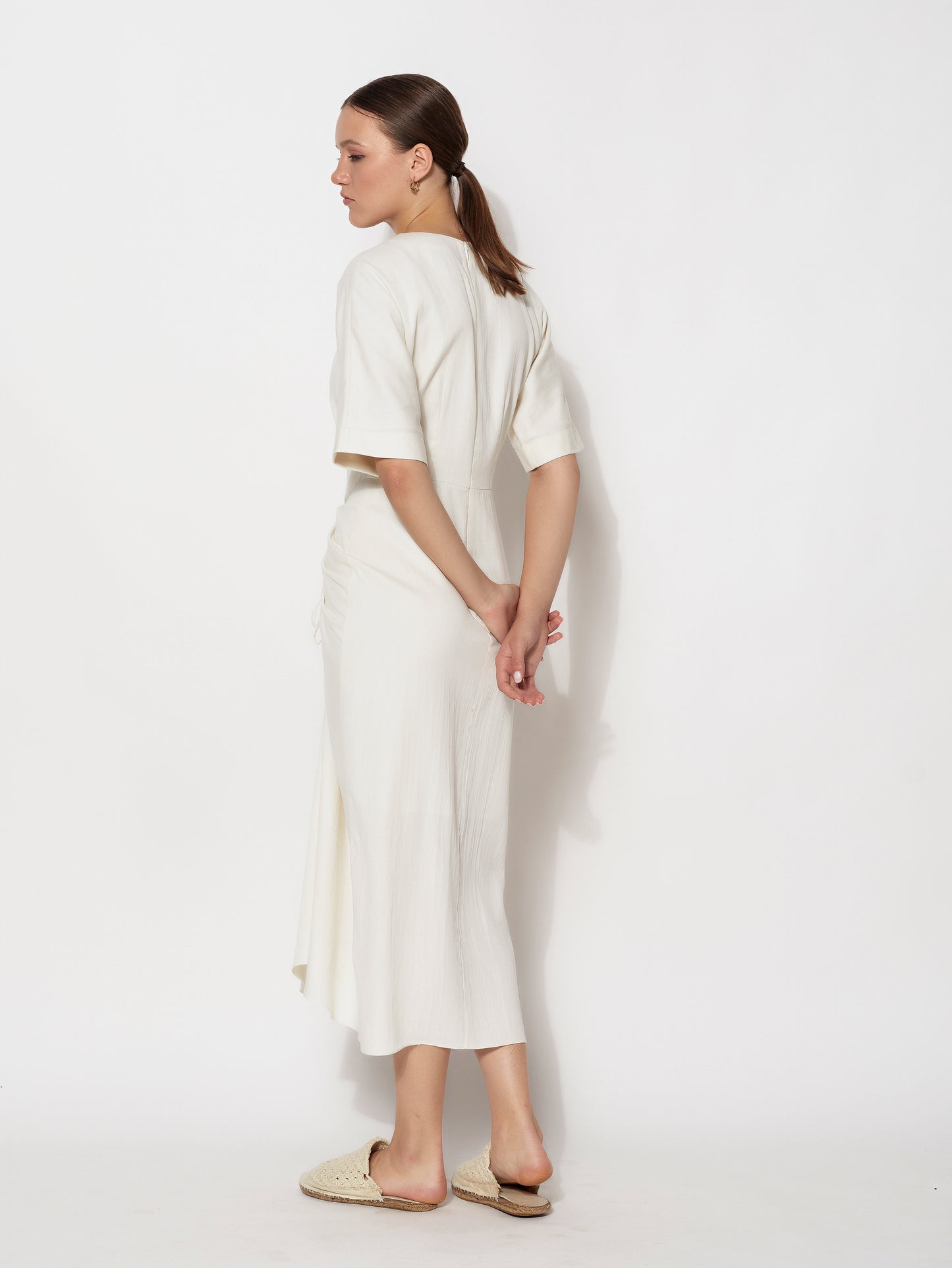 Ruched Drape Dress