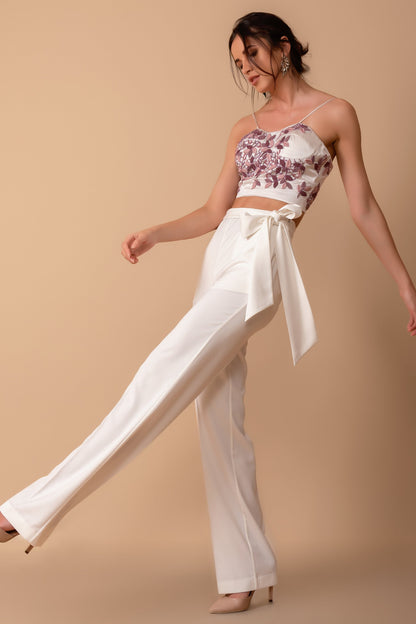 Bow-Tie  Wide Leg Pants