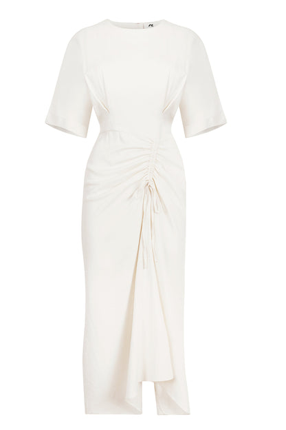 Organic Cotton Ruched Drape Dress