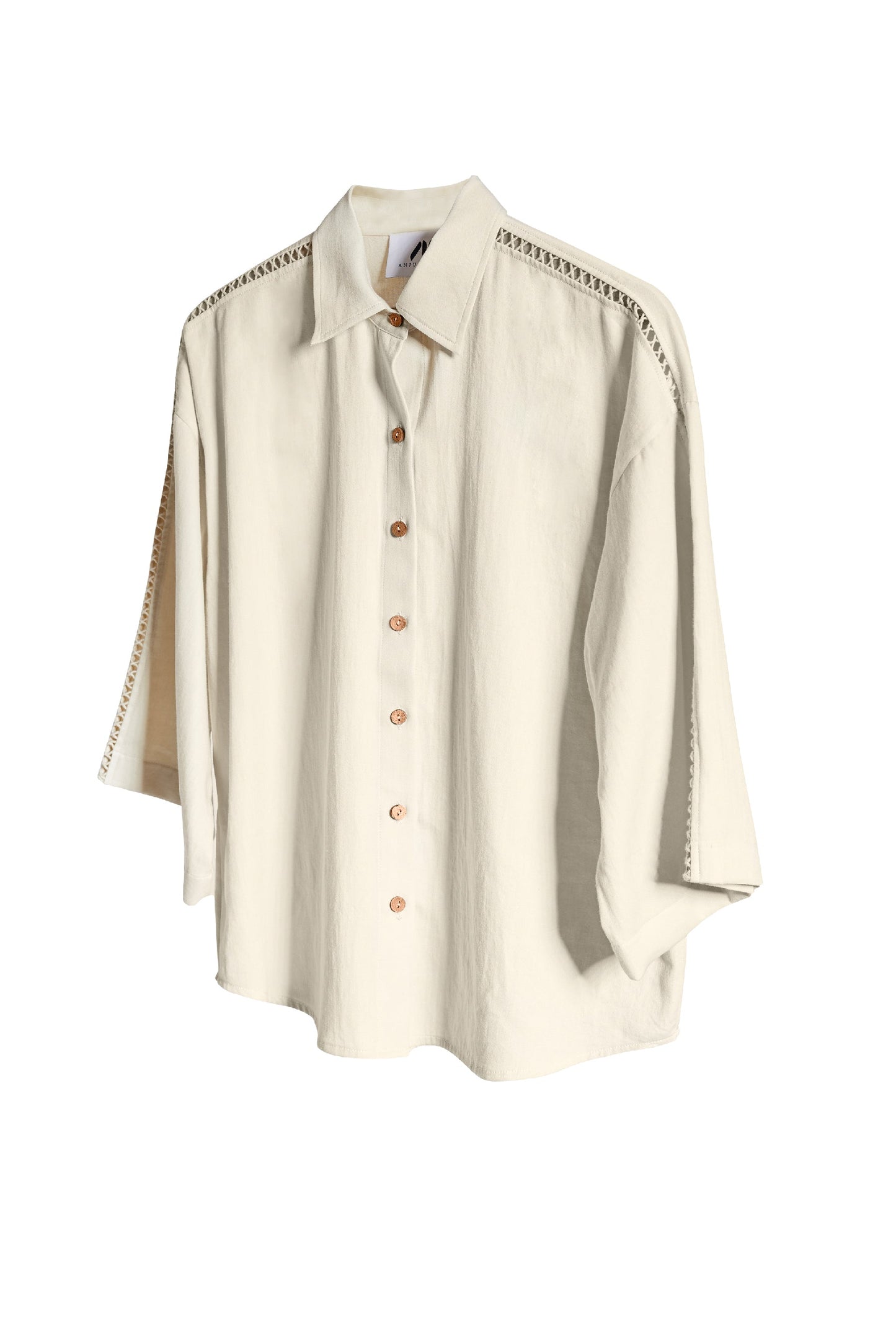 Natural Collared Short Shirt