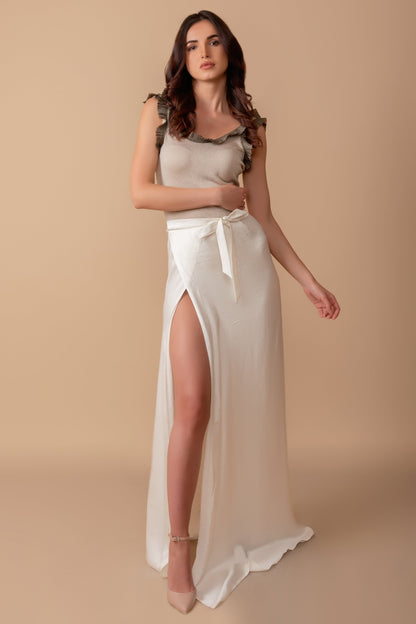 The Bow-Tie Draped Skirt