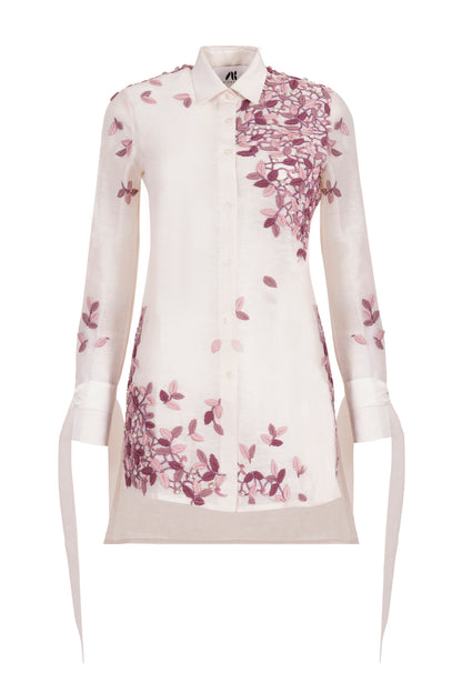 Asymmetric Embroidered Shirt dress