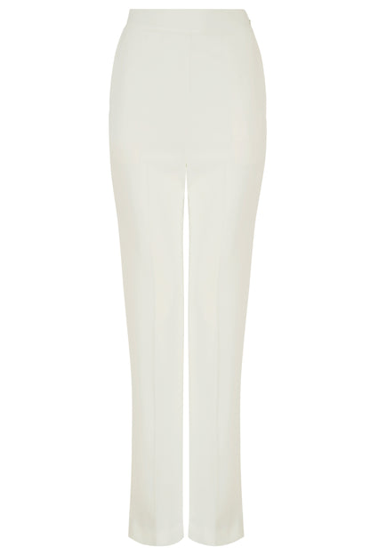 Ivory Slim-fit creased pants