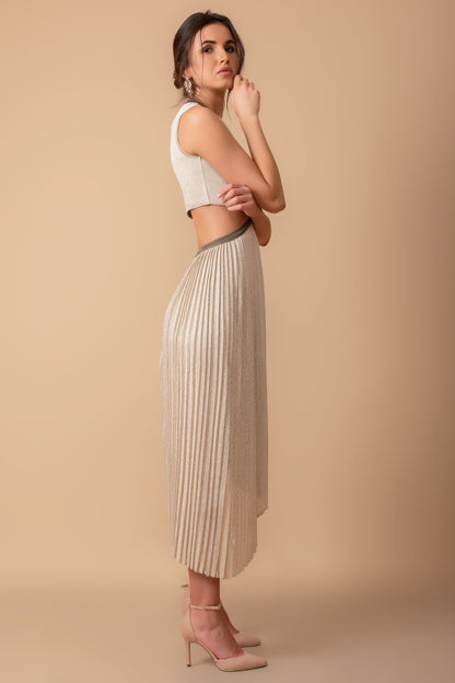 Asymmetric Plunging knit dress