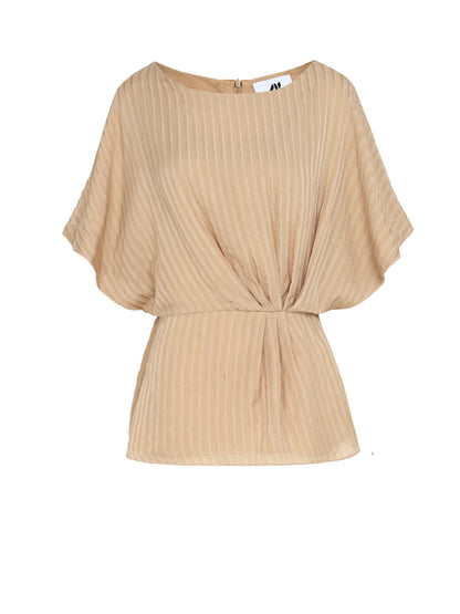 Women's striped drape top in eco-friendly fabric – Anjum Khan